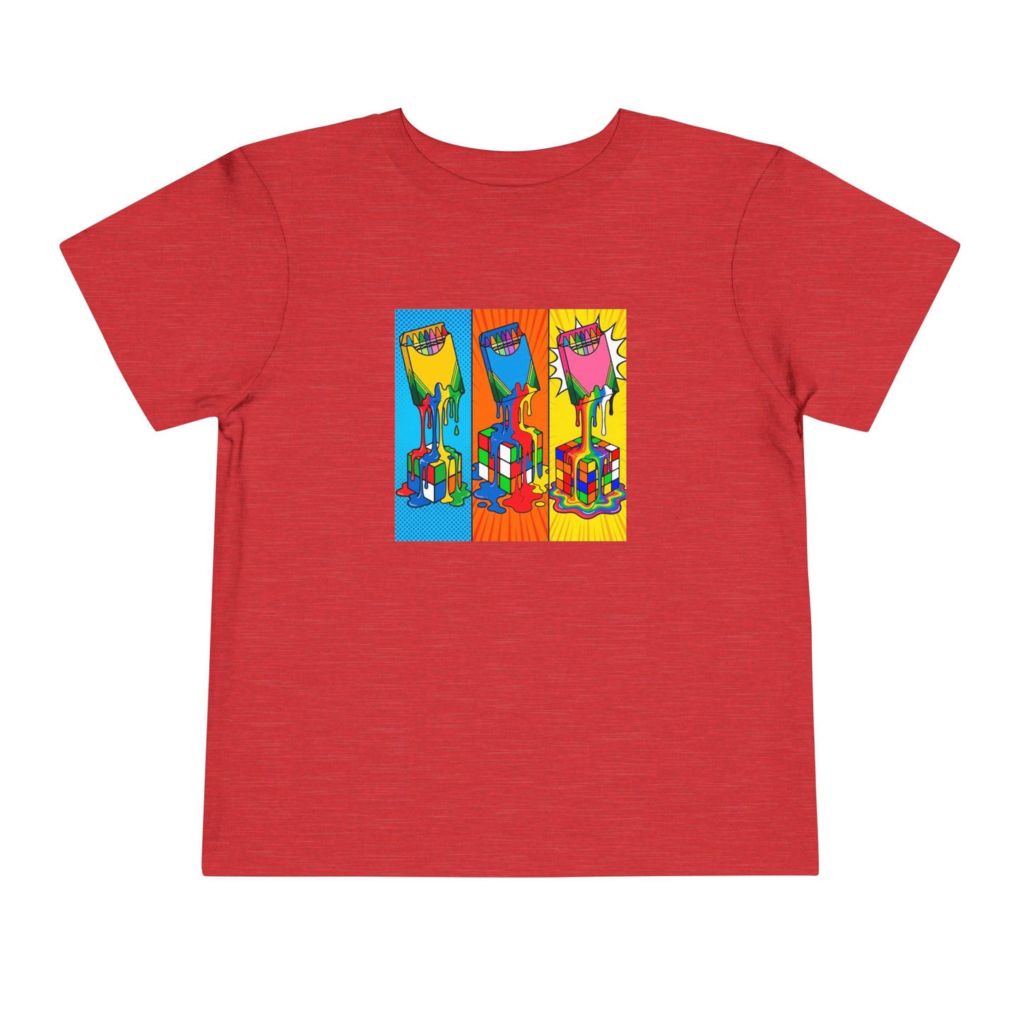 Rubik's Cube Shirt - Color Melt Kids Toddle Short Sleeve T-Shirt | Fun Cubing Shirt