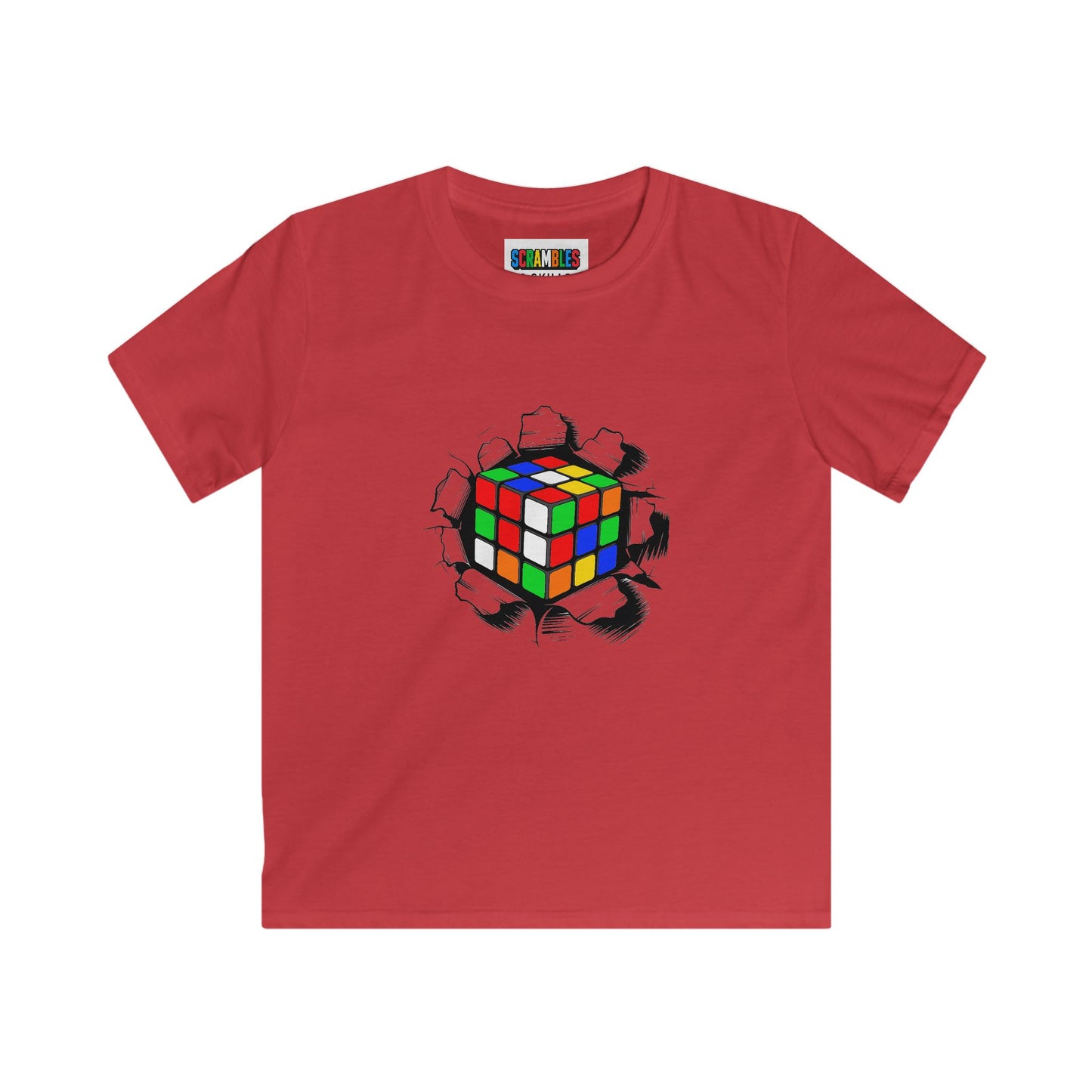 Crashing Out - Rubiks Cube Kids Softstyle Tee