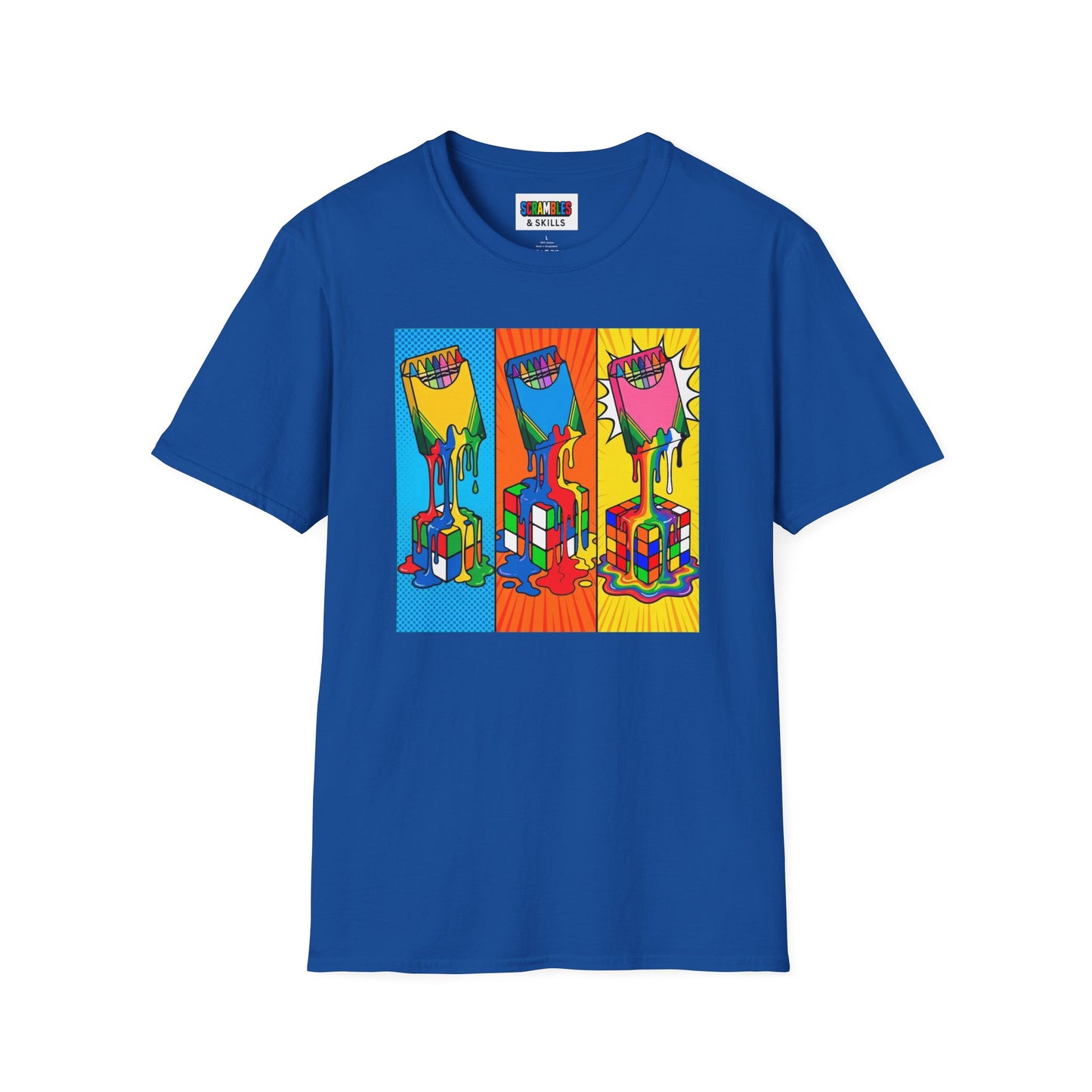 Rubik's Cube Shirt - Color Melt Unisex Graphic Softstyle T-Shirt| Fun Cubing Shirt