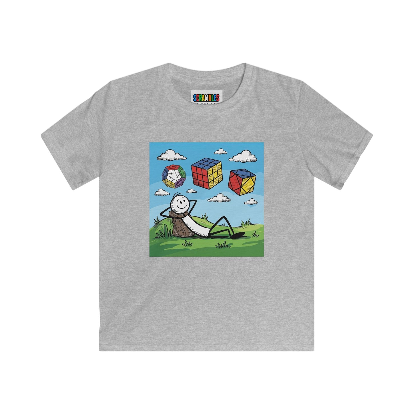 Daydream Solves - Rubik's Cube Art  Kids Softstyle Tee