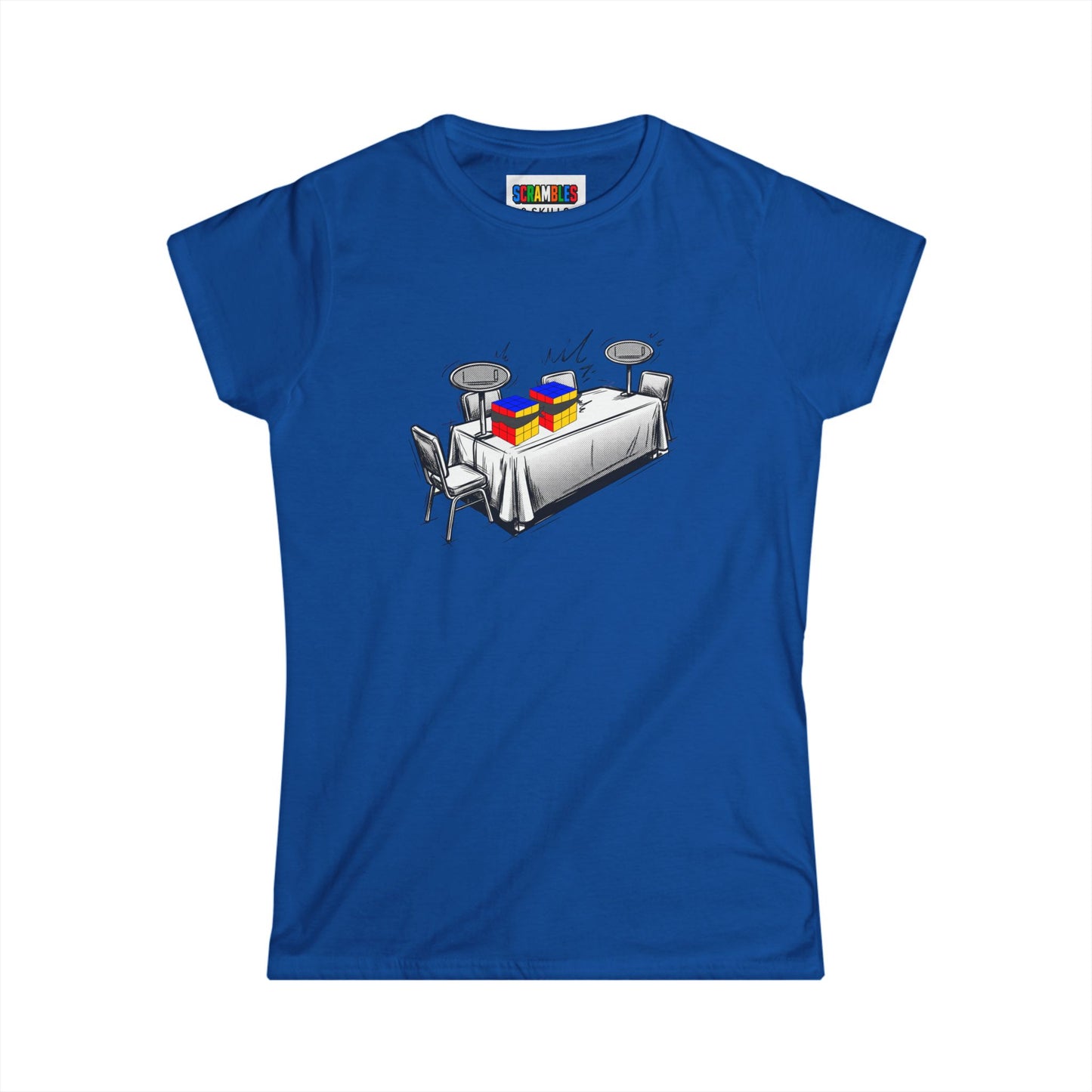 3x3 Multi Blind Comp Day  - Rubik's Cube Art Women's Softstyle T-Shirt