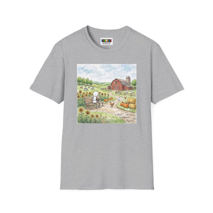 Farm Watercolor Unisex Graphic Softstyle T-Shirt