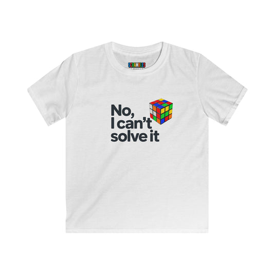 No, I Can't Solve It - Rubik's Cube Art  Kids Softstyle Tee