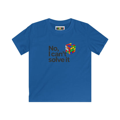 No, I Can't Solve It - Rubik's Cube Art  Kids Softstyle Tee