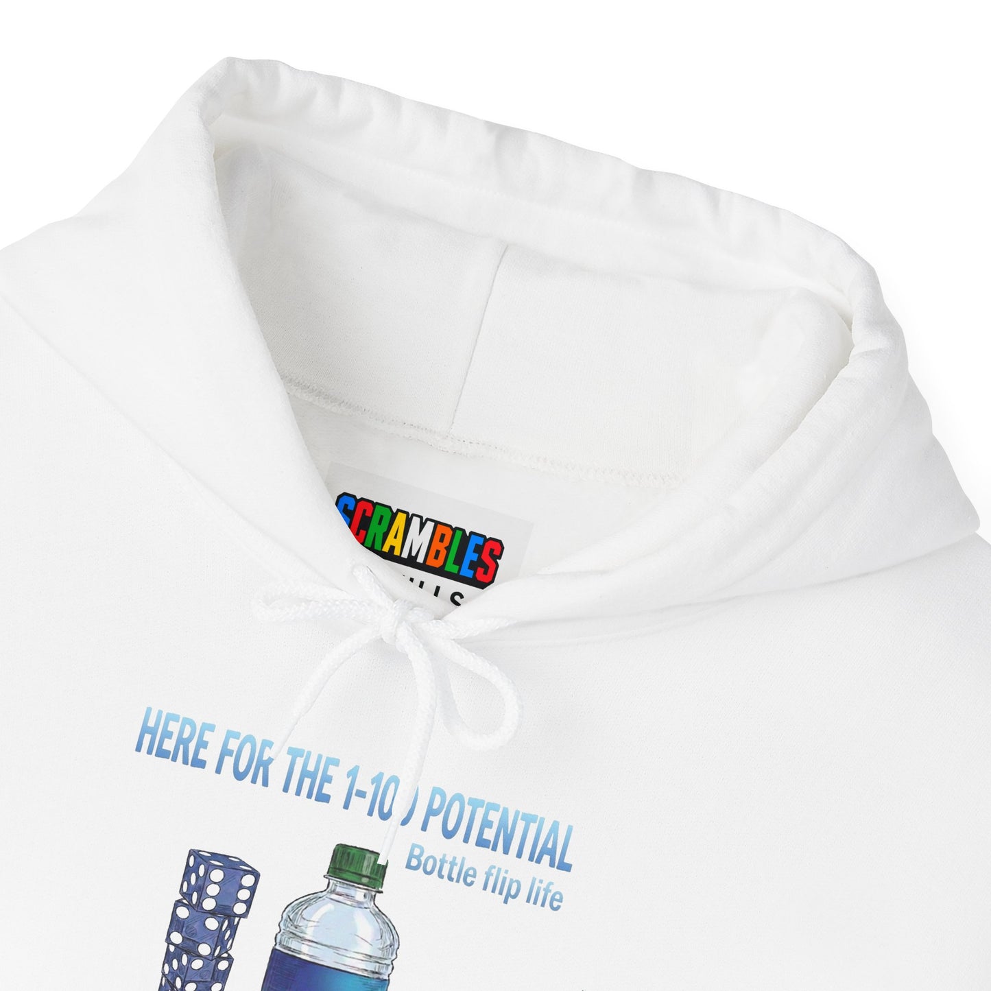 1 - 100 Potential Trick Shot Bottle Flipping Art Unisex Heavy Blend™ Hooded Sweatshirt