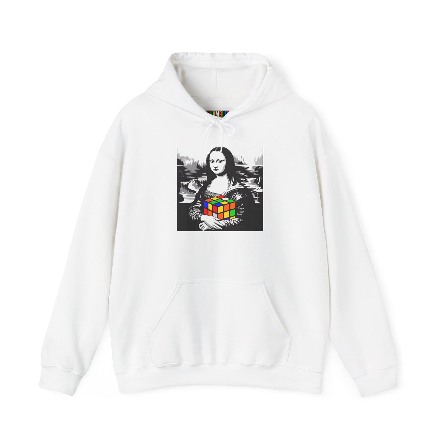 Mona Lisa Art  - Rubik's Cube Art Unisex Heavy Blend™ Hooded Sweatshirt