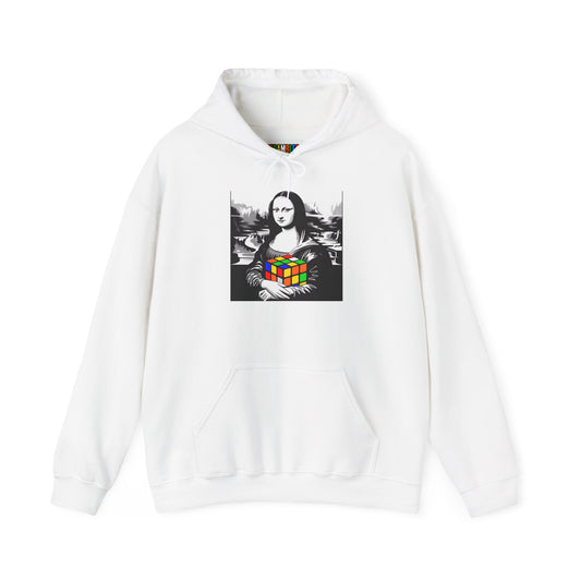 Mona Lisa Art  - Rubik's Cube Art Unisex Heavy Blend™ Hooded Sweatshirt