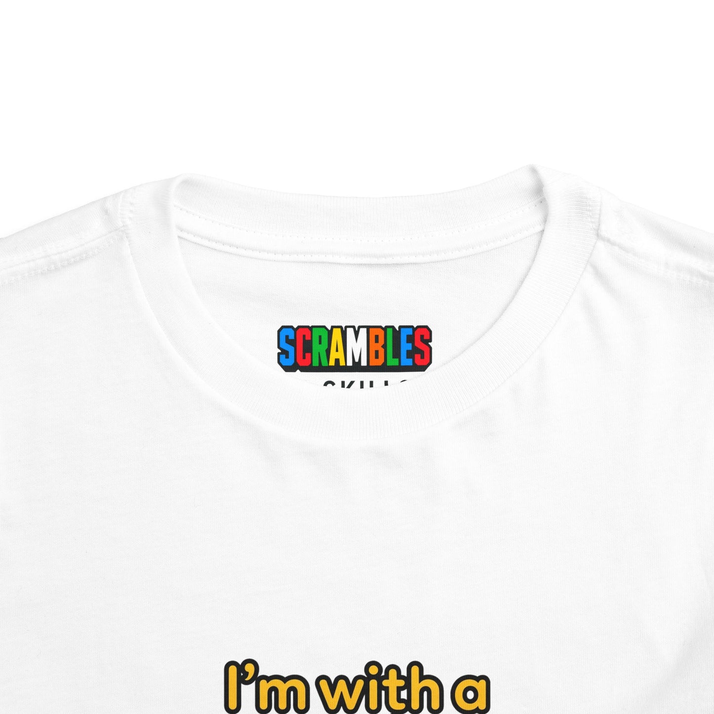 I'm With A Cuber  - Rubik's Cube Art Toddler Short Sleeve T-Shirt