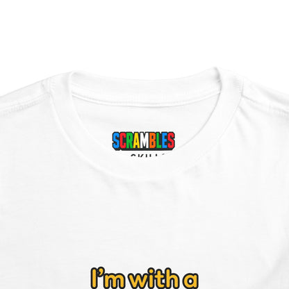 I'm With A Cuber  - Rubik's Cube Art Toddler Short Sleeve T-Shirt