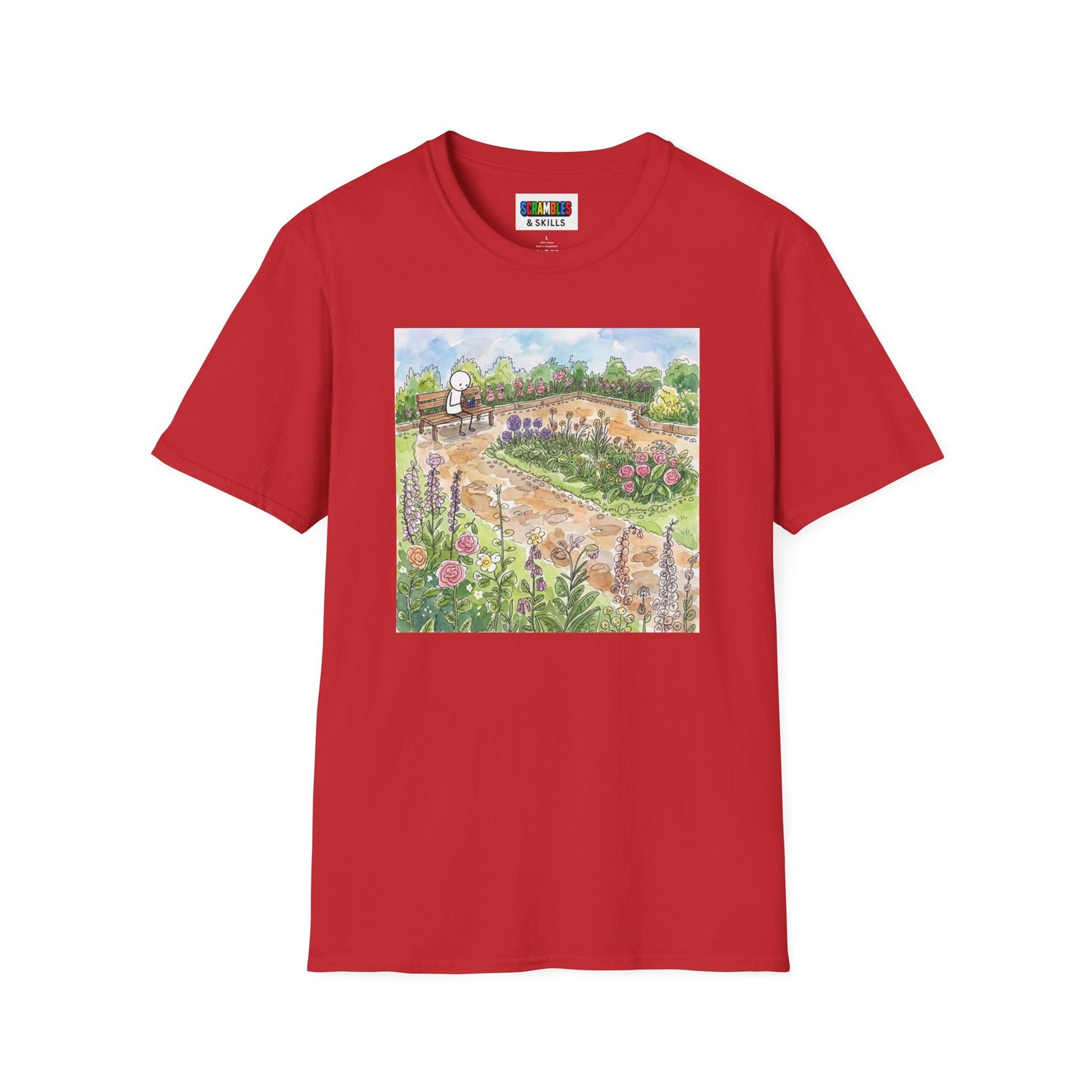 Garden Watercolor Unisex Graphic Softstyle T-Shirt