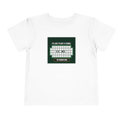 Skewb - Vowel - Rubik's Cube Art Toddler Short Sleeve T-Shirt