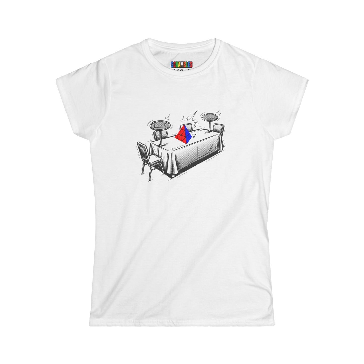 Pyraminx Comp Day - Rubik's Cube Art  Women's Softstyle T-Shirt