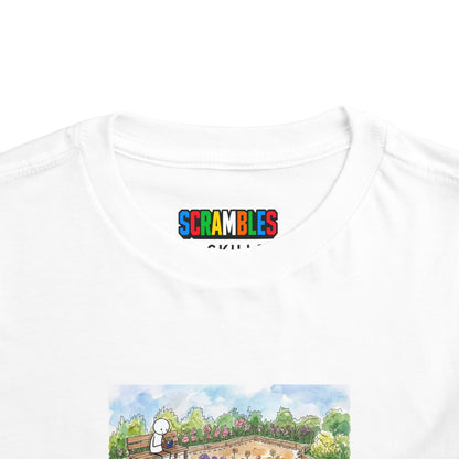 Garden Watercolor  - Rubik's Cube Art Toddler Short Sleeve T-Shirt