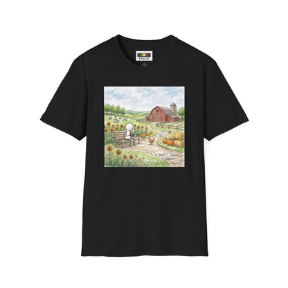 Farm Watercolor Unisex Graphic Softstyle T-Shirt