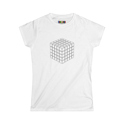 5x5 Doodle - Rubik's Cube Art  Women's Softstyle T-Shirt