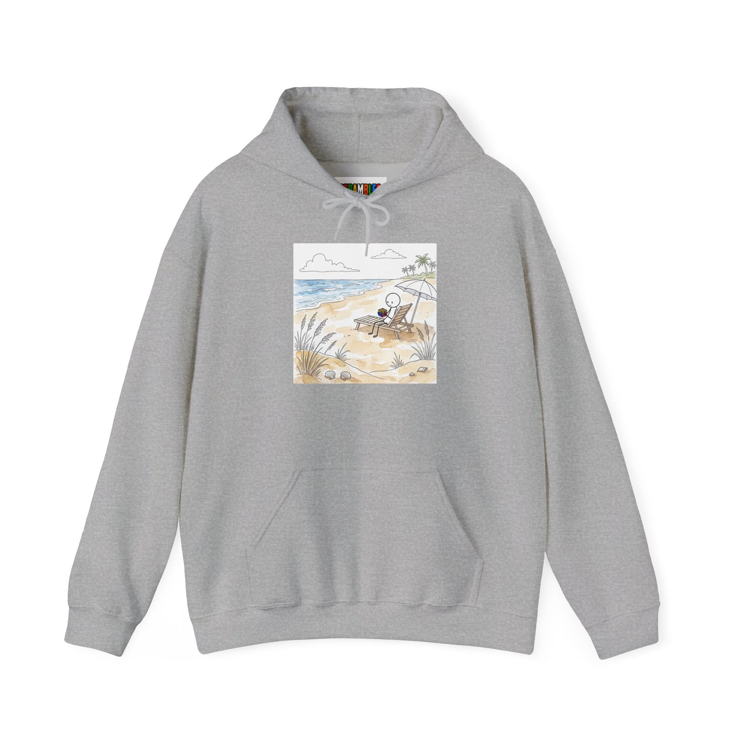 Beach Watercolor Unisex Heavy Blend™ Hooded Sweatshirt