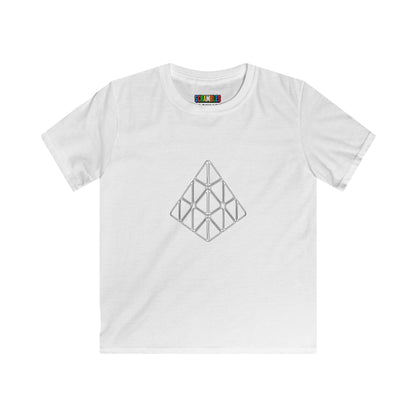 Pyraminx Doodle - Rubik's Cube Art  Kids Softstyle Tee