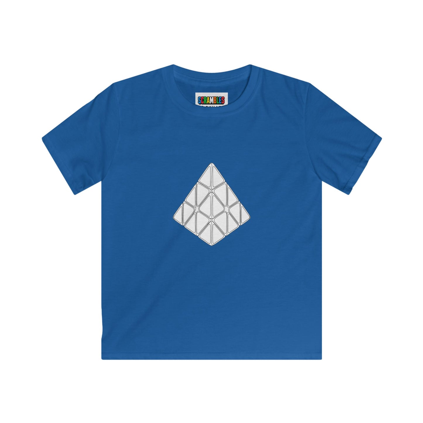 Pyraminx Doodle - Rubik's Cube Art  Kids Softstyle Tee