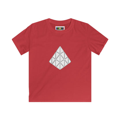 Pyraminx Doodle - Rubik's Cube Art  Kids Softstyle Tee