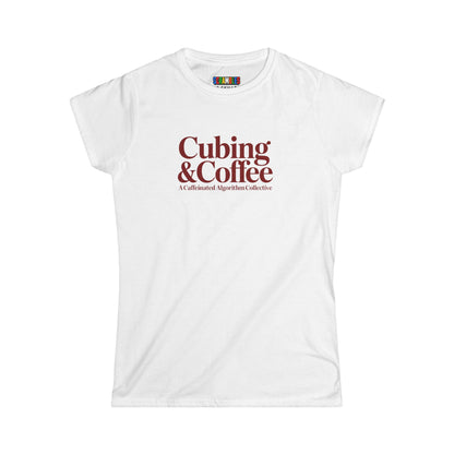 ⚡ Express - Coffee & Cubing Rubik's Cube Art Women's Softstyle T-Shirt