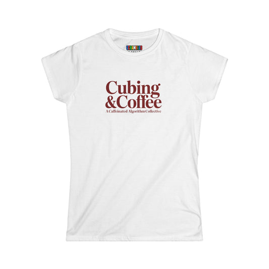 ⚡ Express - Coffee & Cubing Rubik's Cube Art Women's Softstyle T-Shirt