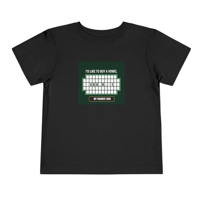 Square-1 - Vowel - Rubik's Cube Art  Toddler Short Sleeve T-Shirt