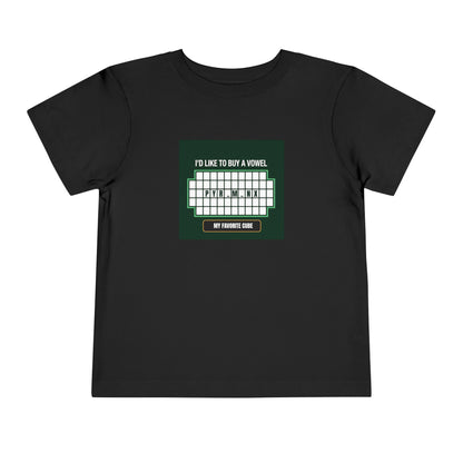 Pyraminx Vowel  - Rubik's Cube Art Toddler Short Sleeve T-Shirt