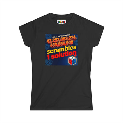 One Solution  - Rubik's Cube Art Women's Softstyle T-Shirt
