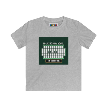 Skewb - Vowel - Rubik's Cube Art  Kids Softstyle Tee