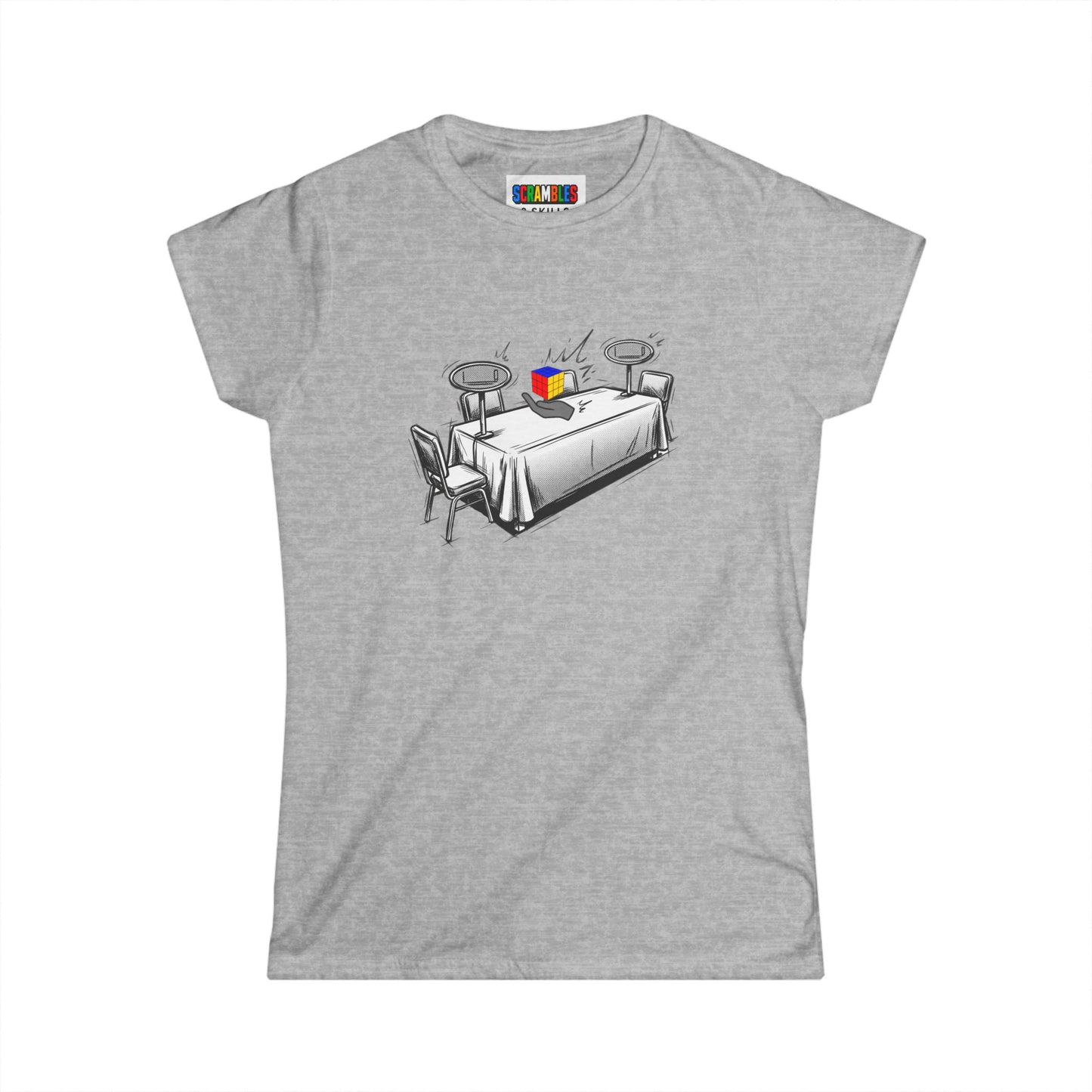 3x3 One-Handed Comp Day  - Rubik's Cube Art Women's Softstyle T-Shirt