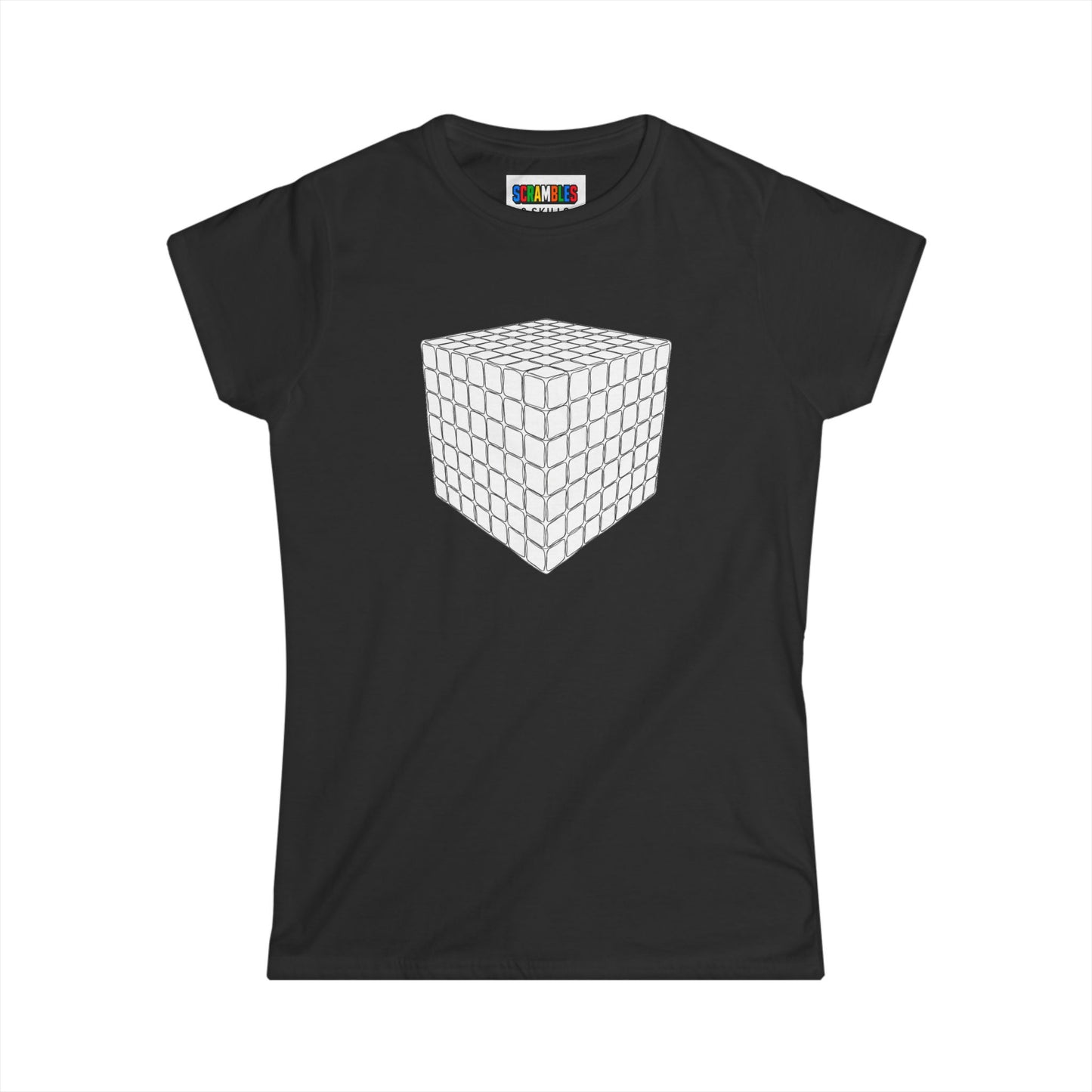 7x7 Doodle - Rubik's Cube Art Women's Softstyle T-Shirt