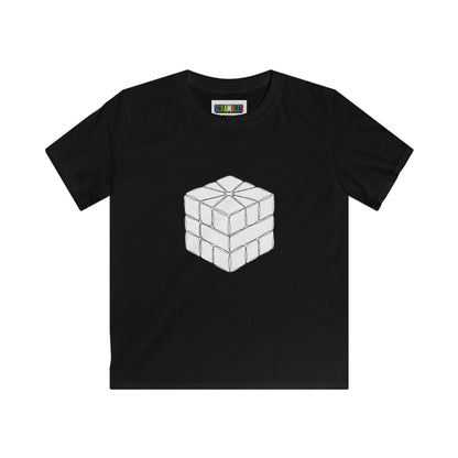Square-1 Doodle - Rubik's Cube Art  Kids Softstyle Tee