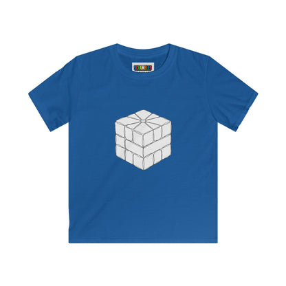 Square-1 Doodle - Rubik's Cube Art  Kids Softstyle Tee