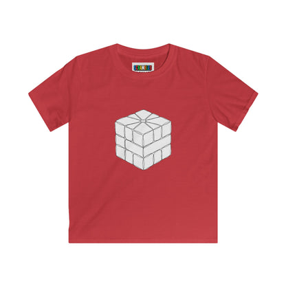 Square-1 Doodle - Rubik's Cube Art  Kids Softstyle Tee