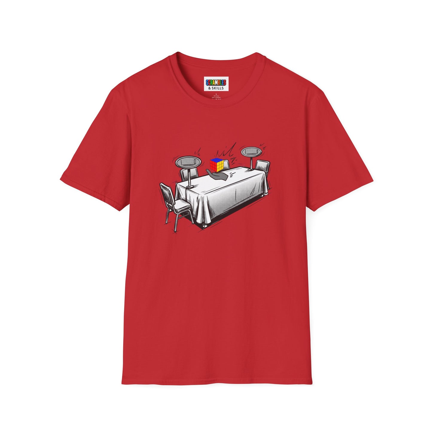 3x3 One-Handed Comp Day - Rubik's Cube Art Unisex Graphic Softstyle T-Shirt