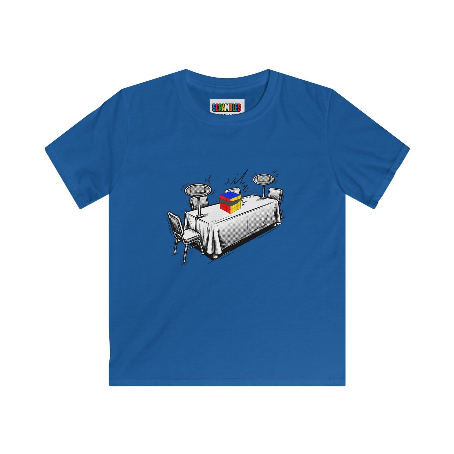 3x3 Blind Comp Day Kids - Rubik's Cube Art  Softstyle Tee