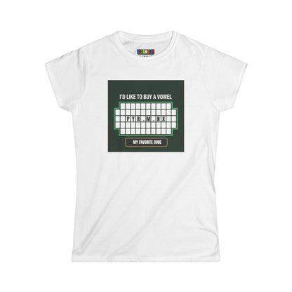 Pyraminx Vowel  - Rubik's Cube Art Women's Softstyle T-Shirt