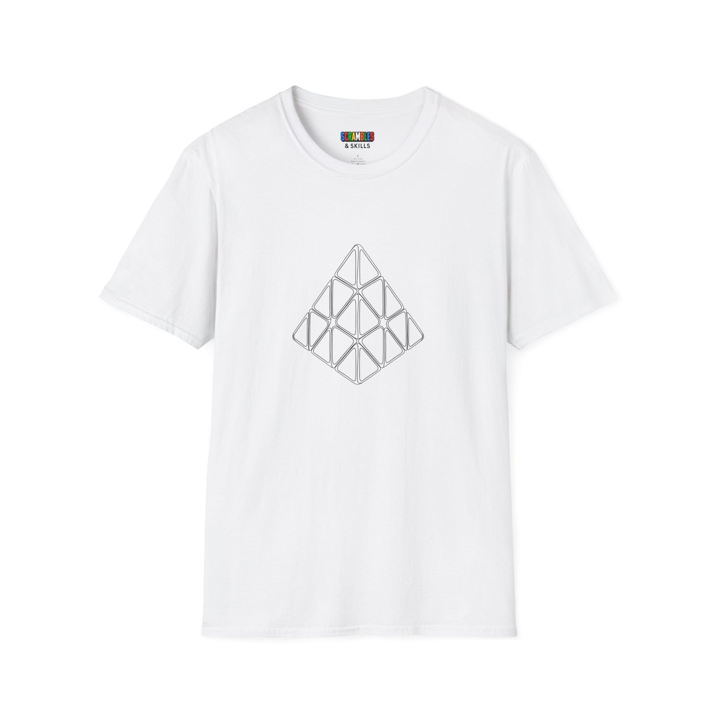 Pyraminx Doodle  - Rubik's Cube Art Unisex Graphic Softstyle T-Shirt
