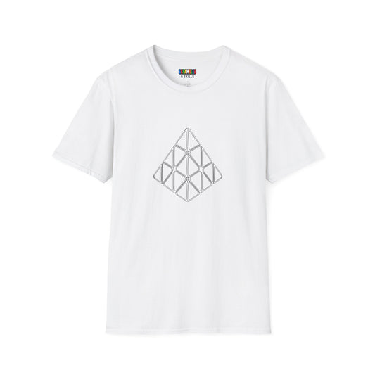 Pyraminx Doodle  - Rubik's Cube Art Unisex Graphic Softstyle T-Shirt