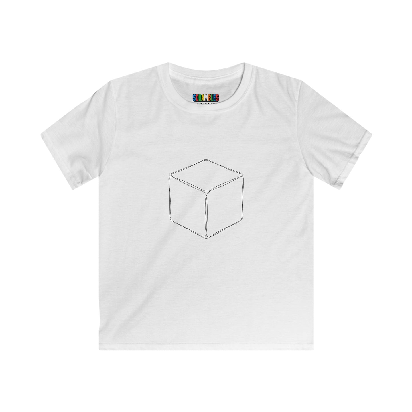 1x1 Doodle  - Rubik's Cube Art Kids Softstyle Tee