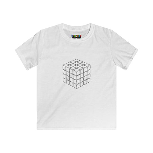 4x4 Doodle - Rubik's Cube Art  Kids Softstyle Tee