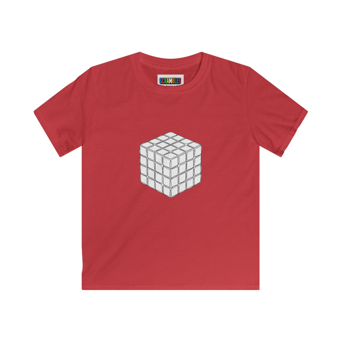 4x4 Doodle - Rubik's Cube Art  Kids Softstyle Tee
