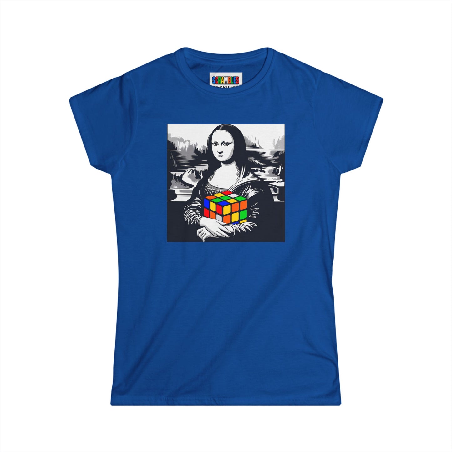 Mona Lisa Art  - Rubik's Cube Art Women's Softstyle T-Shirt
