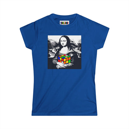 Mona Lisa Art  - Rubik's Cube Art Women's Softstyle T-Shirt