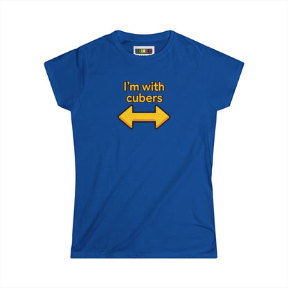 I'm With Cubers - Cubing Women's Softstyle T-Shirt