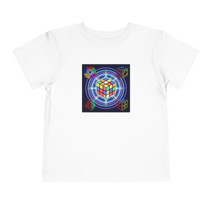 Cosmic Charge - Rubik's Cube Art  Toddler Short Sleeve T-Shirt