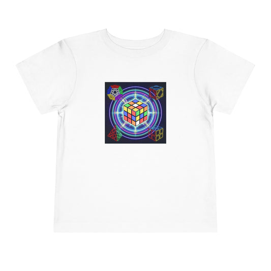 Cosmic Charge - Rubik's Cube Art  Toddler Short Sleeve T-Shirt