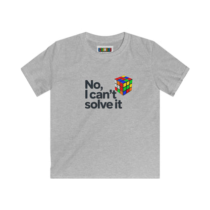 No, I Can't Solve It - Rubik's Cube Art  Kids Softstyle Tee
