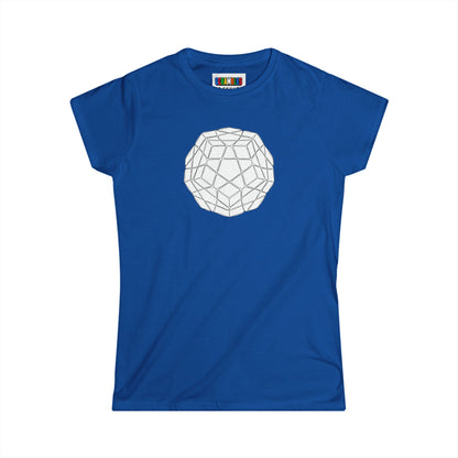 Megaminx Doodle - Rubik's Cube Art Women's Softstyle T-Shirt