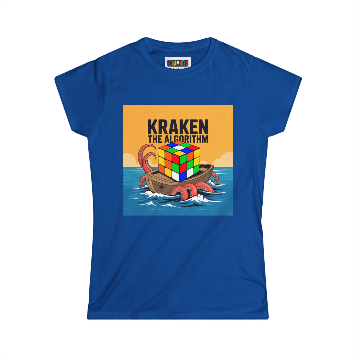 Kraken The Algorithim - Rubiks Cube Women's Softstyle T-Shirt